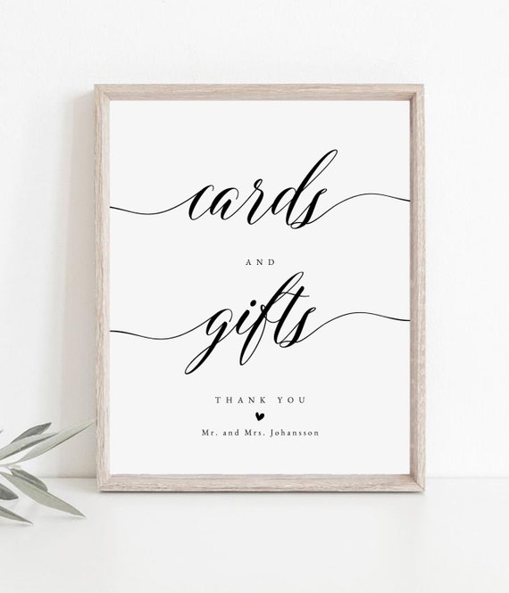 Free Printable Wedding Cards And Gifts Sign