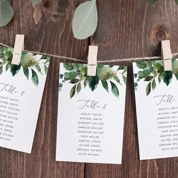 Bookmark Seating Card Wedding Seating Chart Bookmark - Etsy