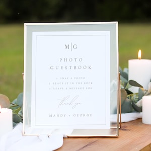 Wedding Guest Book Sign, Please Sign Our Guestbook Sign Printable, Modern Guest Book Sign, Minimalist Guestbook Sign Minimal Guestbook #MNDY