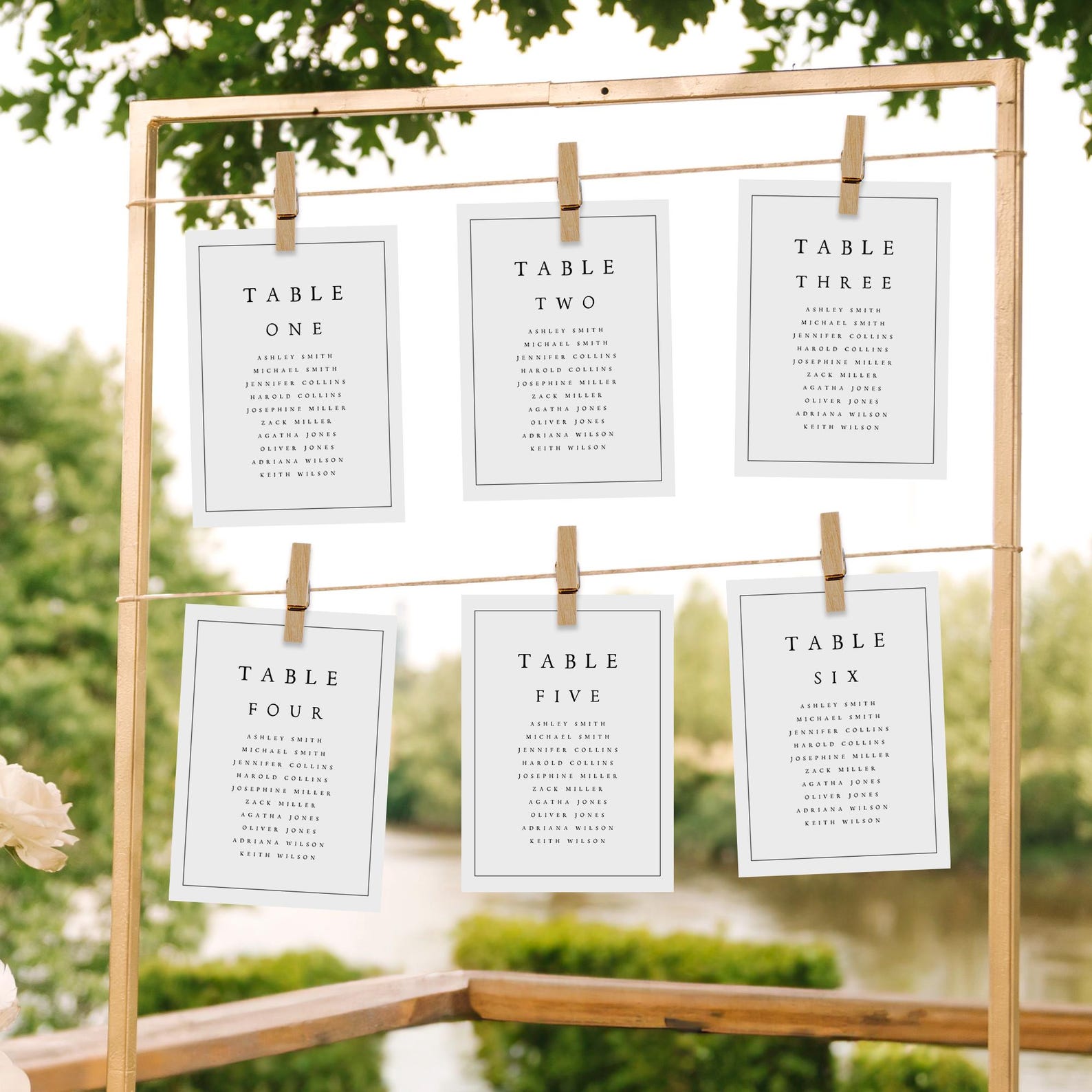 Minimalist Wedding Seating Card Template, Seating Plan, Editable, Instant Download Seating Chart, Templett, Modern Calligraphy