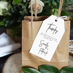 Modern Favor Tag Template, Editable Thank You Tag, Bridal Baby Shower Tag Printable, Instant Download, Personalized Favor Tag, #SNDY