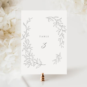 Wedding Table Numbers Template Modern, Minimal Table Numbers, Wedding Table Numbers, Printable Table Numbers, Wedding Template, #ADELE