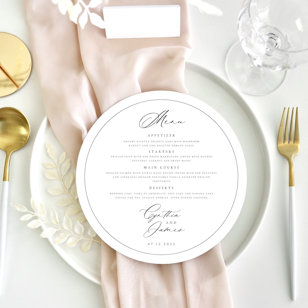 Elevate Your Design with the Round Menu Card Template