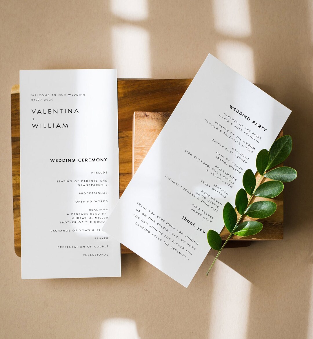 minimalist-wedding-program-template-modern-script-digital-download