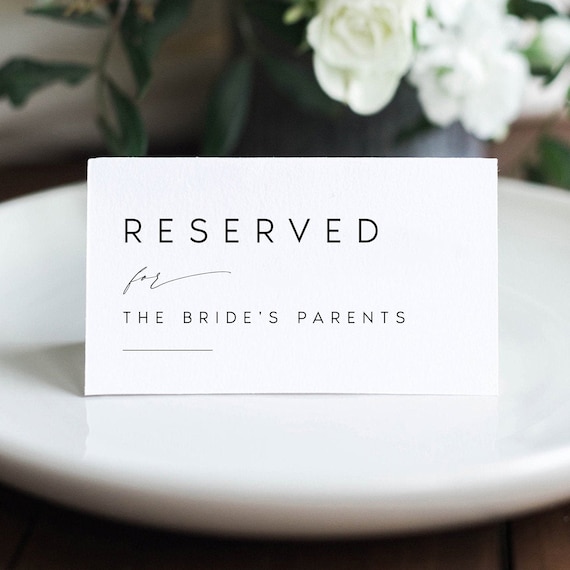 Reserved Sign Template