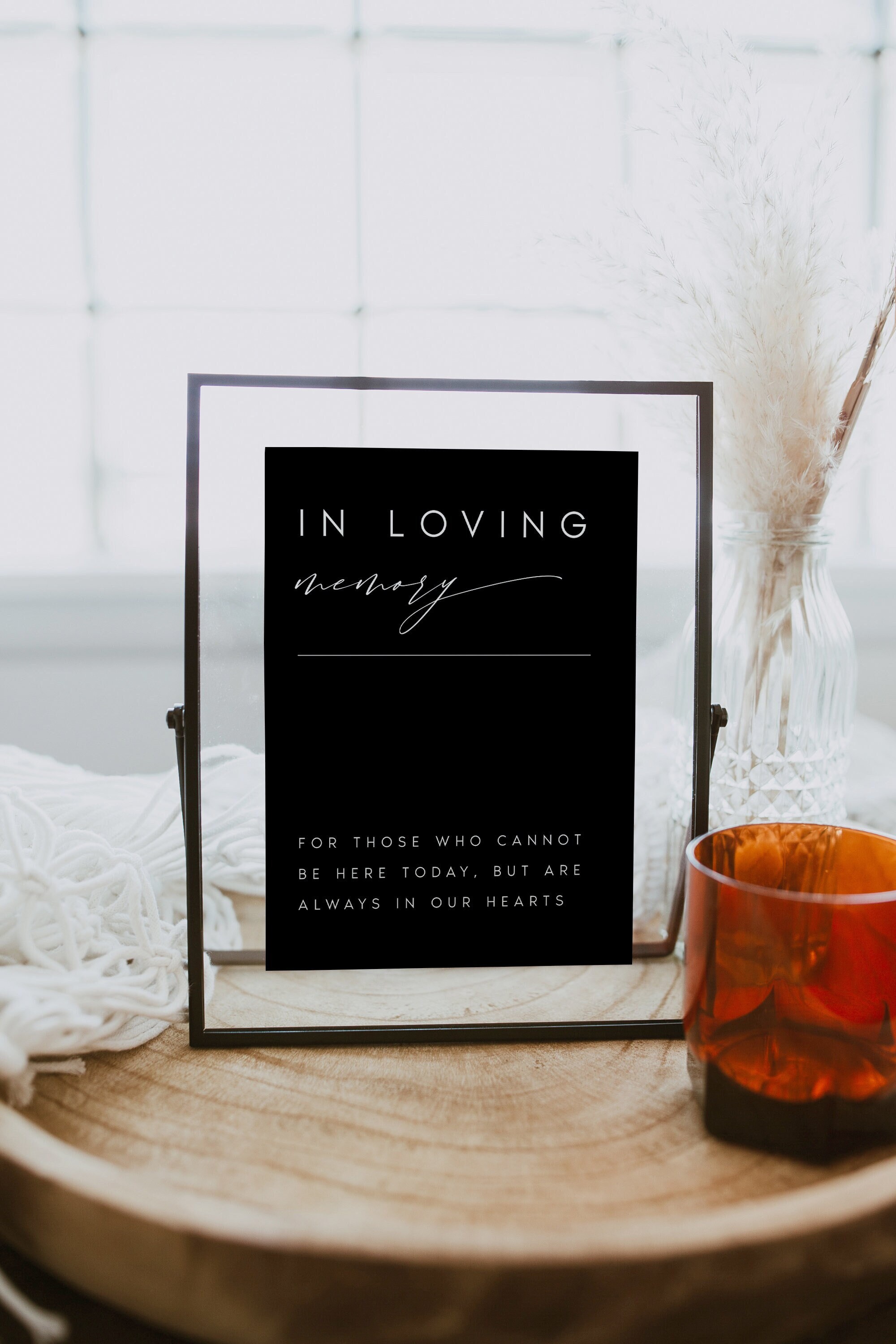 In Loving Memory Sign Printable Modern Forever in Our Hearts - Etsy UK
