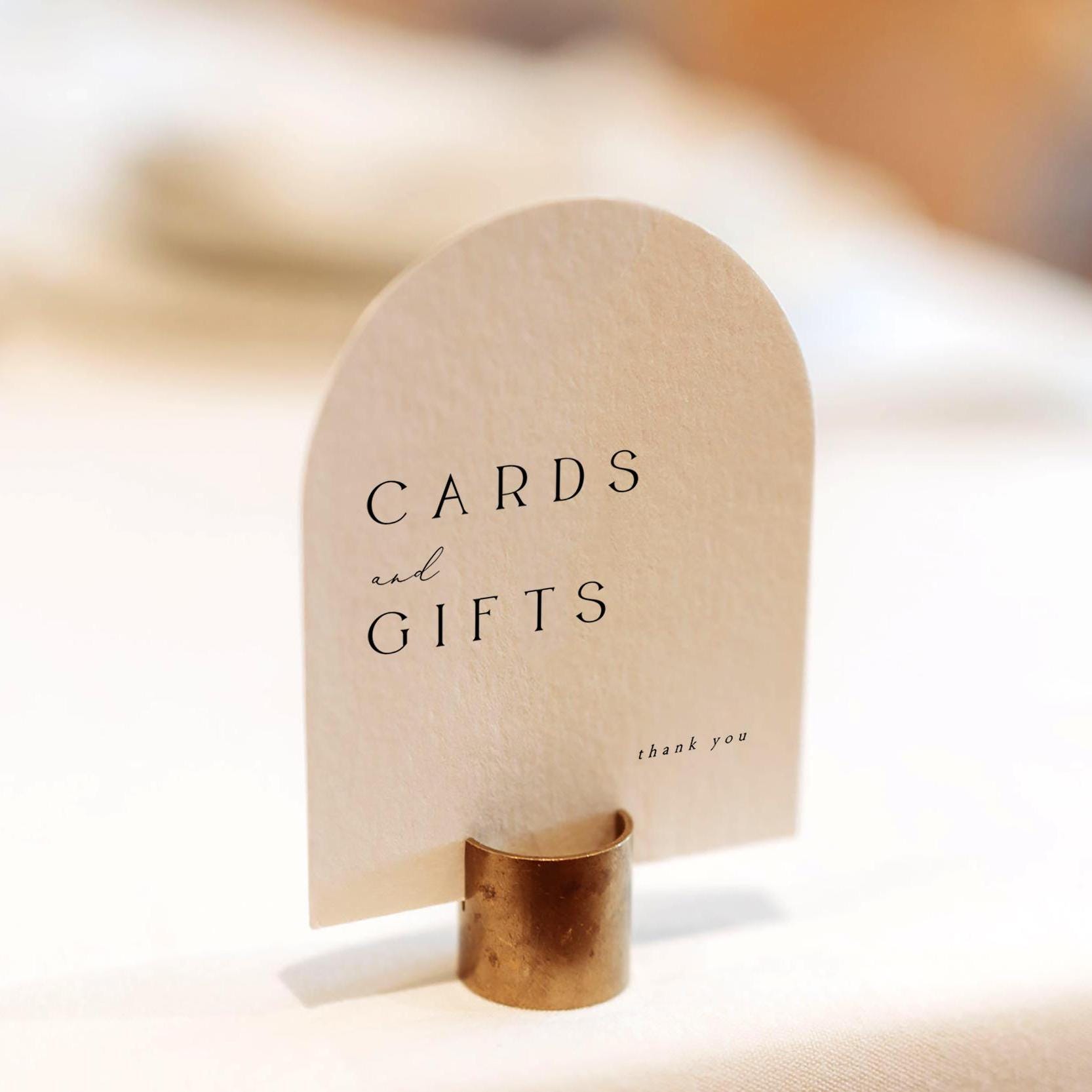 Editable Cards & Gifts Sign Printable, Modern Minimalist Arch Wedding ...