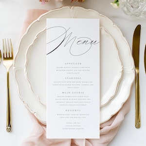 Karty menu weselnego, drukowane menu weselne, menu weselne kaligraficzne, minimalistyczne menu weselne pisane ręcznie, drukowanie menu, #NTHA