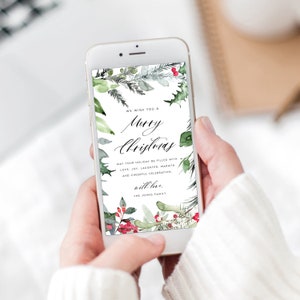 Modelo de cartão eletrônico de feliz Natal, edite com Templett, Boas festas digitais, texto 100% editável, cartão de Natal online, #PATRCA