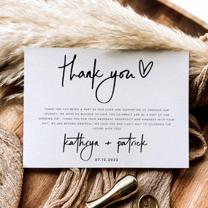 Minimalistische Dankeskartenvorlage, moderne flache Dankeskarte, Danke, Schrift, vollständig bearbeitbar, DIY, Sofort-Download, Templett, #KTHR
