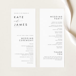 Modern Wedding Bundle, Minimalist Wedding Invitation Set, Elegant Editable Templates Wedding Stationery, Instant Download, Templett, KATE image 5