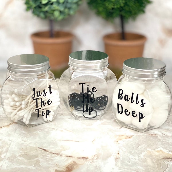 Funny Bathroom Jars Etsy