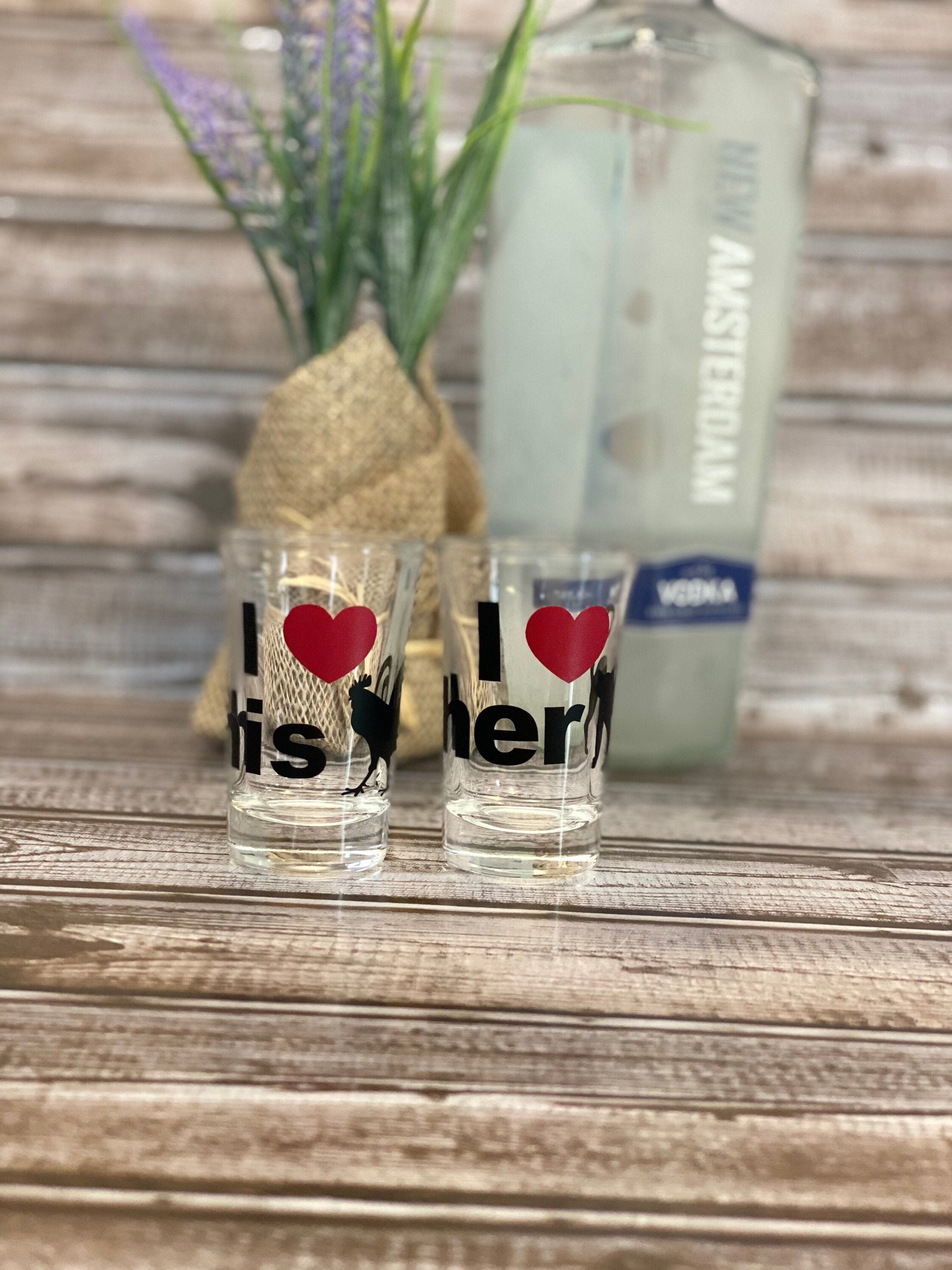 Custom Handmade Shot Glasses Set of Two GIFT for Him or Her Etsy
