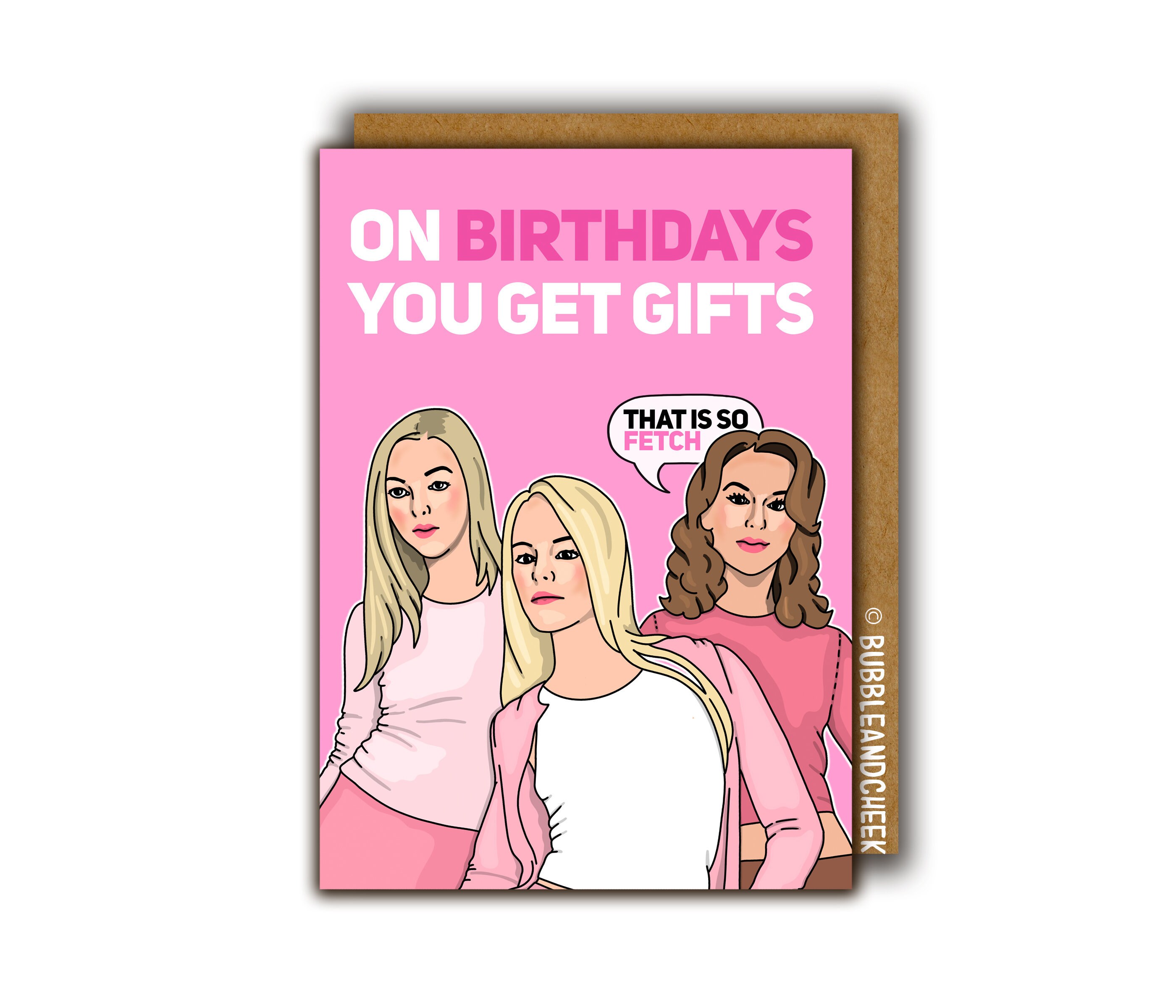 Mean Girls Birthday Card On Wednesdays we wear pink Fetch | Etsy