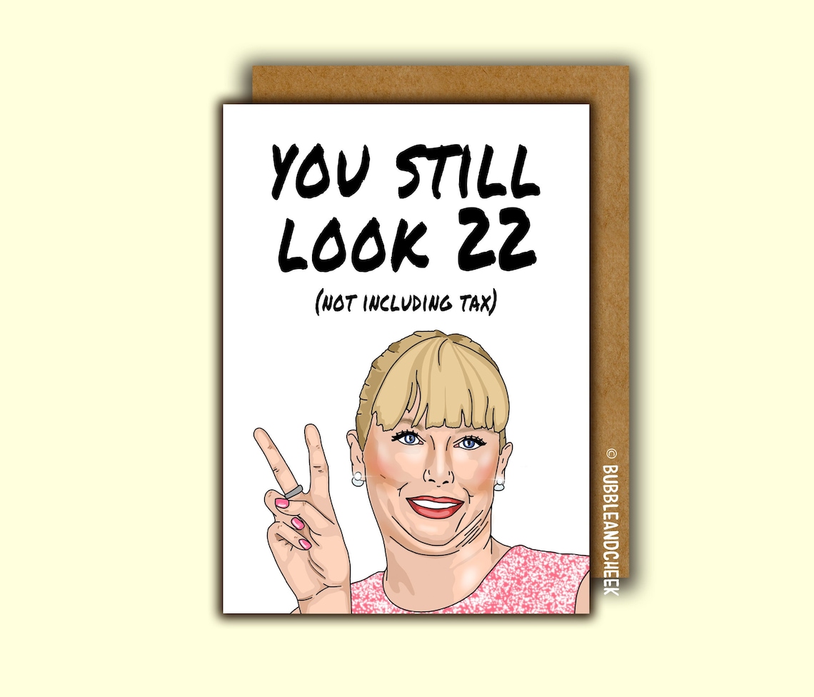 Taylor Swift Birthday Card Funny Birthday Card Feeling 22 Etsy