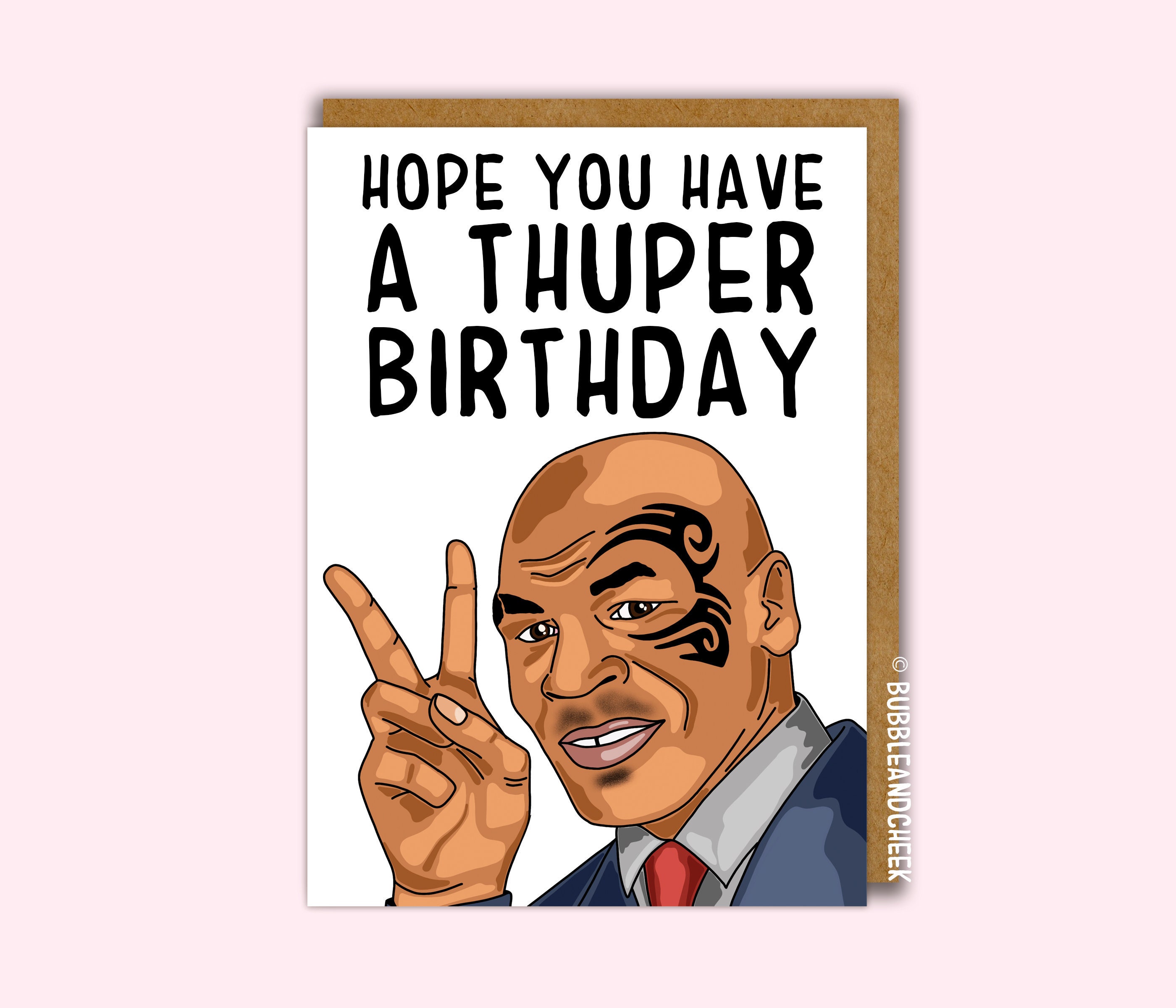 Mike Tyson Birthday Card Have A Thuper Birthday Funny | Etsy