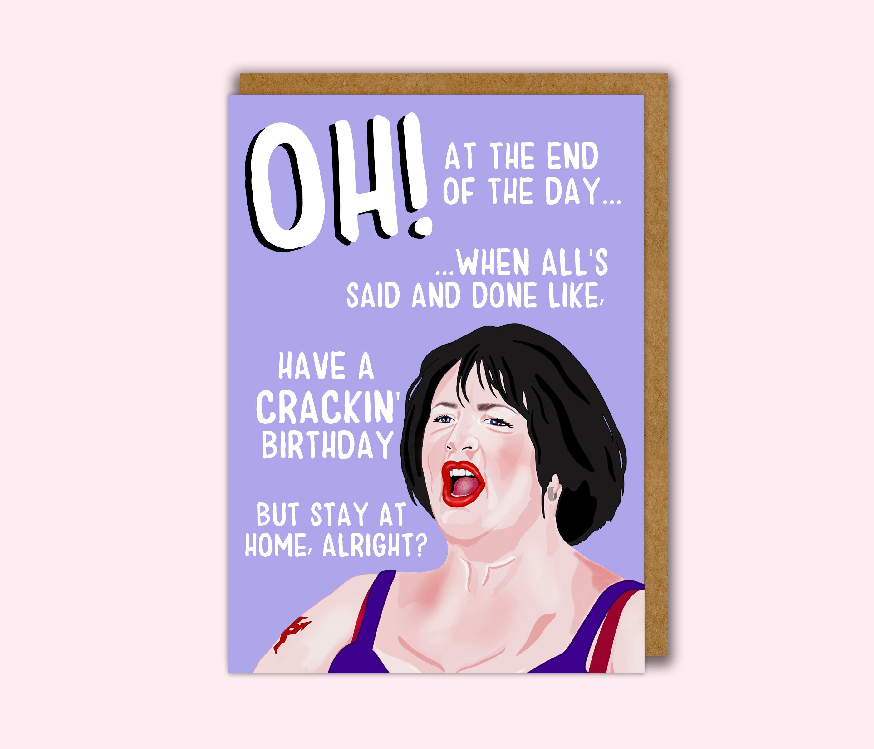 Nessa Birthday Card - Isolation - Oh! Stay at home? Crackin' - Fu…