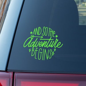 And so the adventure begins 5 Year Vinyl Decal Sticker | 15cm