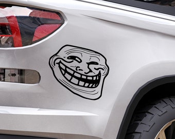 Internet Troll Face Trollface Trolling Car Bumper Vinyl Sticker Decal 5X4