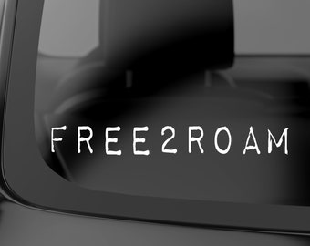 Free2roam Decal Waterproof 5-7 year Car/Window/Van Sticker 12cm