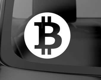 Bitcoin crypto currency symbol Vinyl  Decal Sticker | 10cm