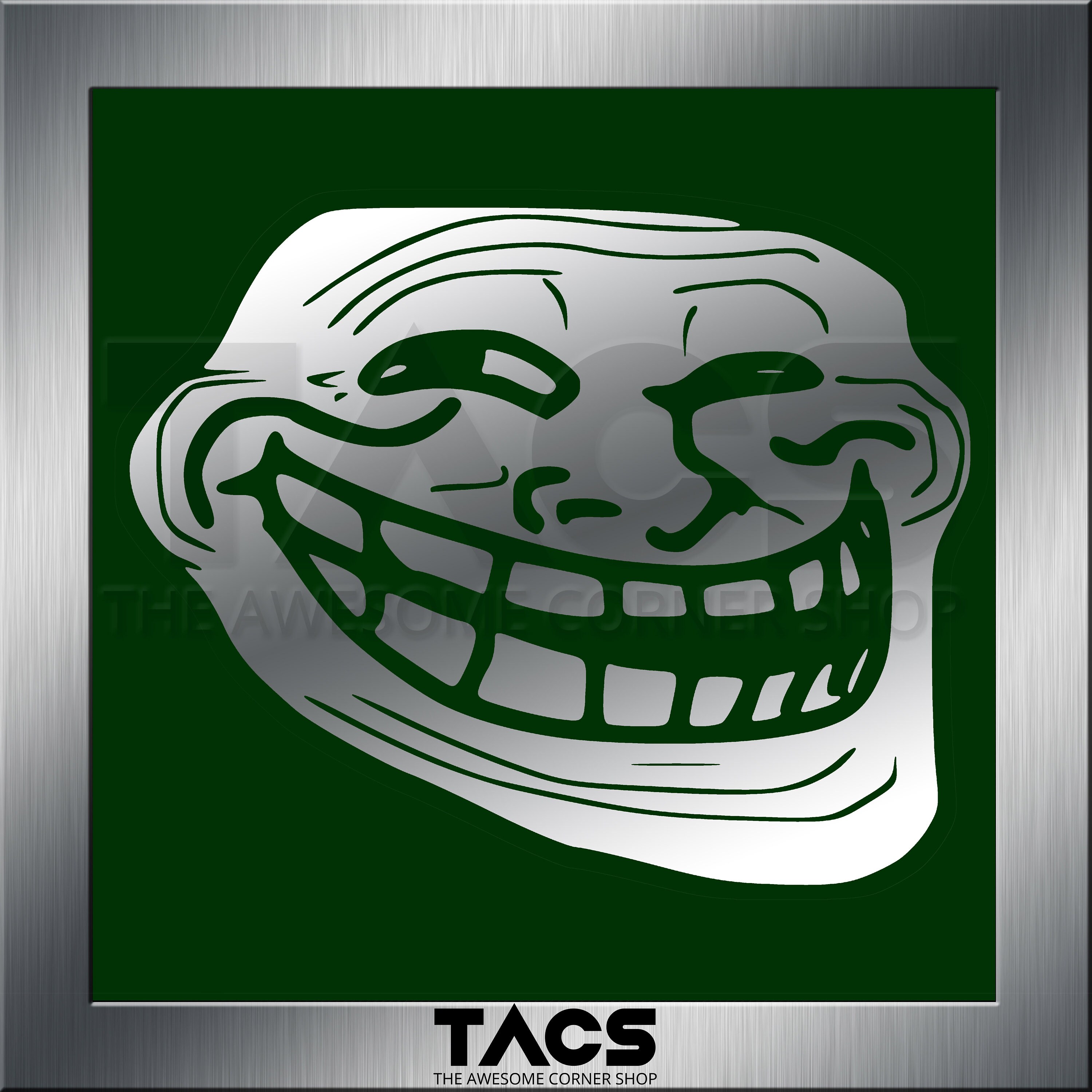 Internet Troll Face Trollface Trolling Bumper Vinyl Sticker Decal 5X4.