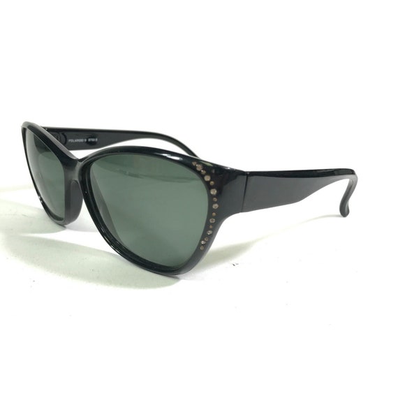 Vintage Polaroid Sunglasses 8756 B Black Square C… - image 5