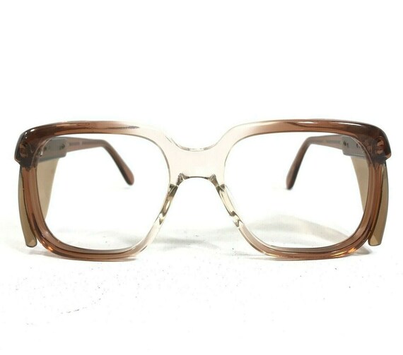 Vintage B9608 Safety Eyeglasses Frames Clear Brow… - image 1