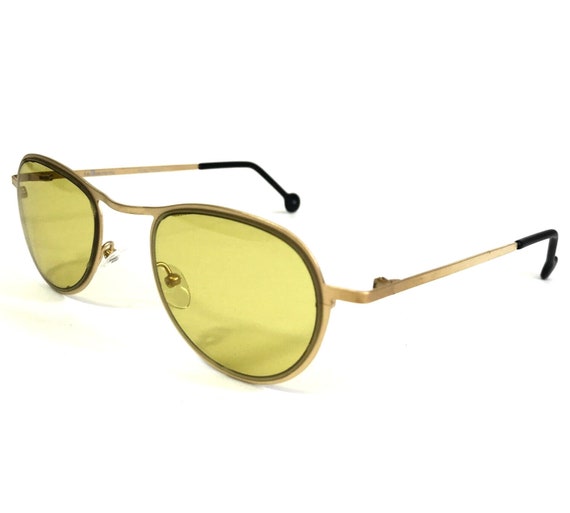 Vintage la Eyeworks Sunglasses SLICK 555 Gold Rou… - image 1