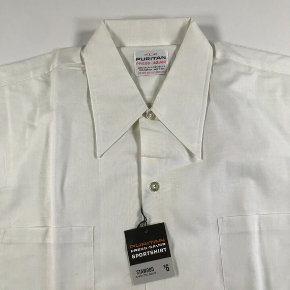 New Vintage Puritan Shirt Mens 16 16.5 L White Da… - image 2