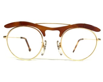 Vintage la Eyeworks Petite Eyeglasses Frames TOJO 103-451 Brown Gold 43-23-135