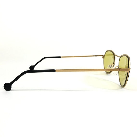 Vintage la Eyeworks Sunglasses SLICK 555 Gold Rou… - image 4