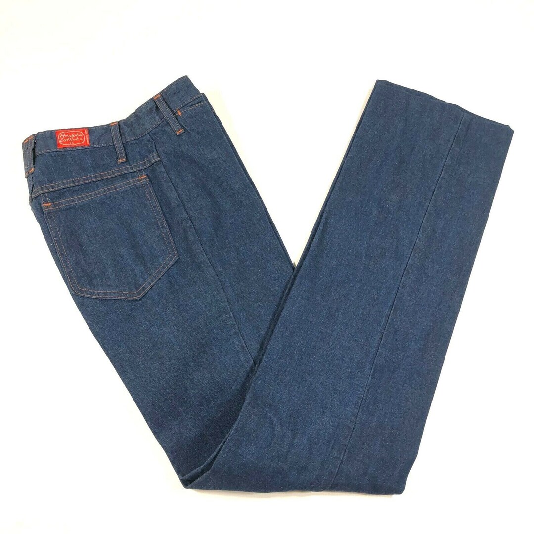 Vintage Adolphe Lafont Denim Jeans Mens FR 38 26x32 Blue Medium Wash ...