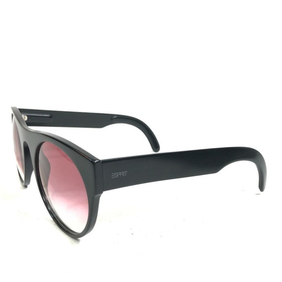 Vintage Esprit Sunglasses 7004 90 Black Round Hor… - image 5