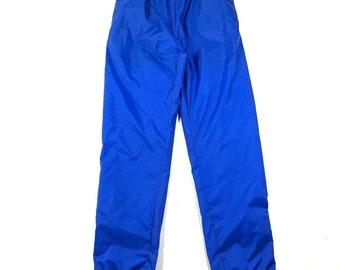 Vintage Road Runner Sports Pants Mens M Royal Blue Nylon Mesh Lining Ankle Zip