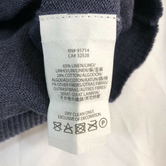 Armani Exchange Sweater Women S Navy Blue Linen C… - image 3