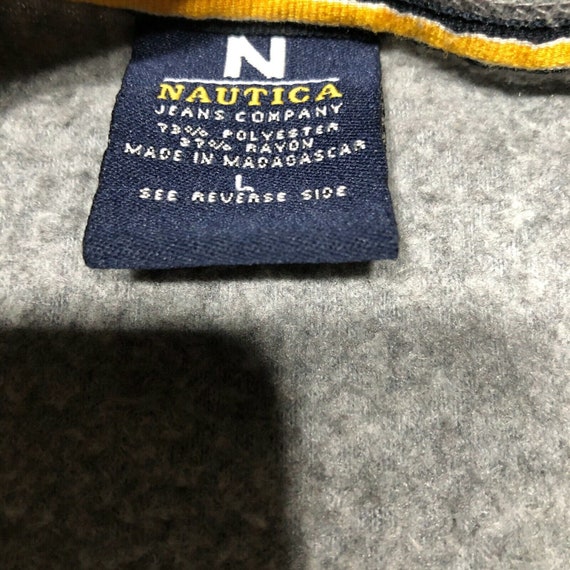 Vintage Nautica Jeans Co Sweatshirt Mens L Gray L… - image 2