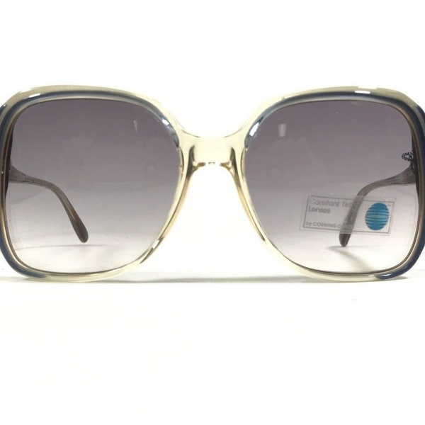 Vintage Serengeti Sunglasses Sassaby 6068 M Blue Brown Square Purple Lenses