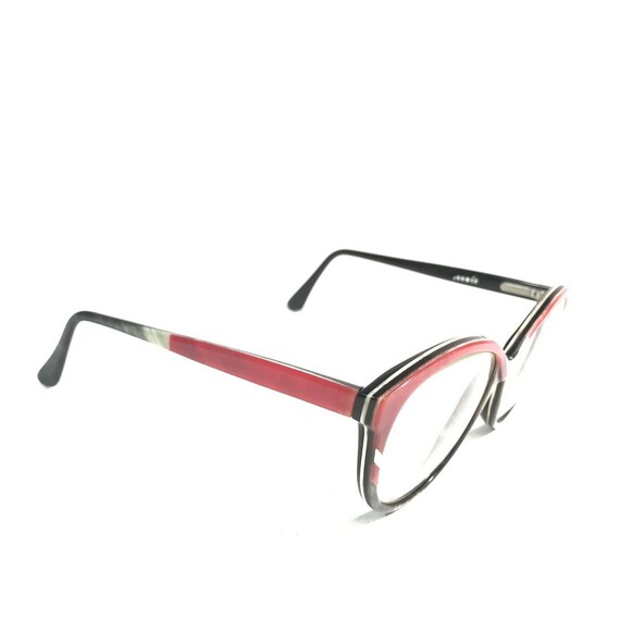 Vintage Buffalo Horn Eyeglasses Frames Striped Gr… - image 2
