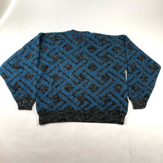 Vintage Elegant Pullover Sweater Jumper Mens M Bl… - image 4