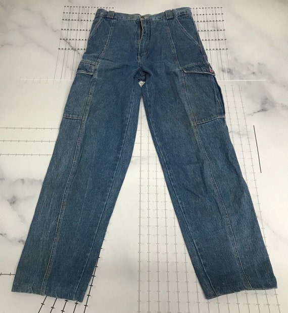 Vintage Cotler Jeans Mens 33 Medium Blue Paper Ba… - image 1
