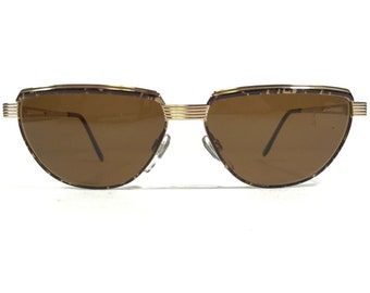 Vintage Vogue Sunglasses VO3040 296 Brown Gold Round with Brown Lenses 56-14-120