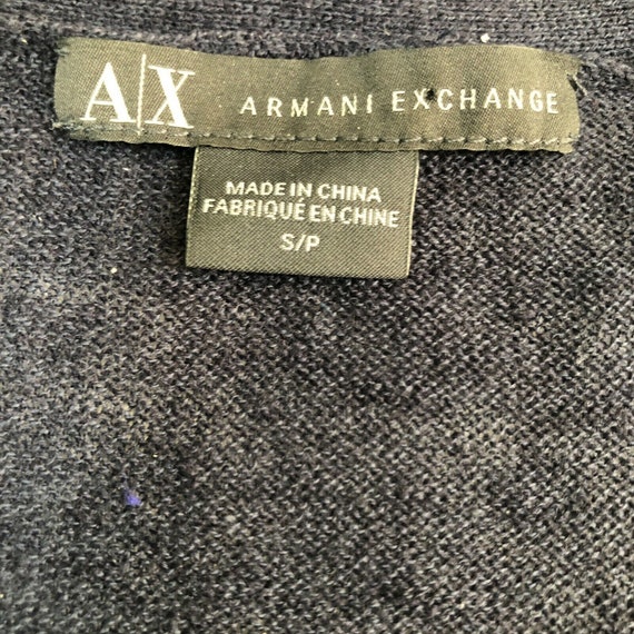 Armani Exchange Sweater Women S Navy Blue Linen C… - image 2