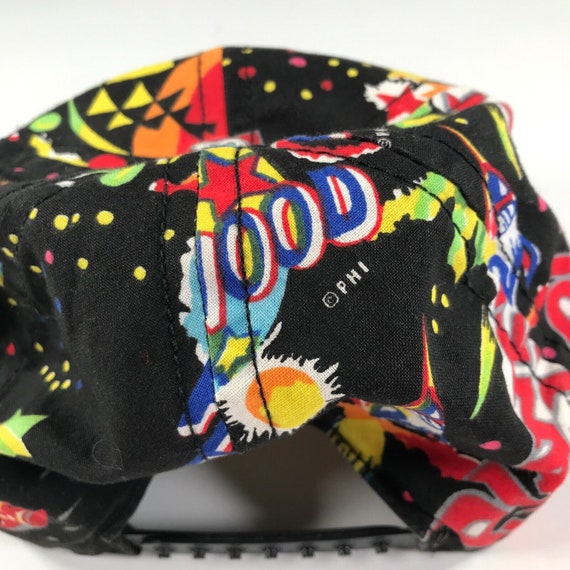 Vintage Planet Hollywood Snapback Hat Black Rainb… - image 4