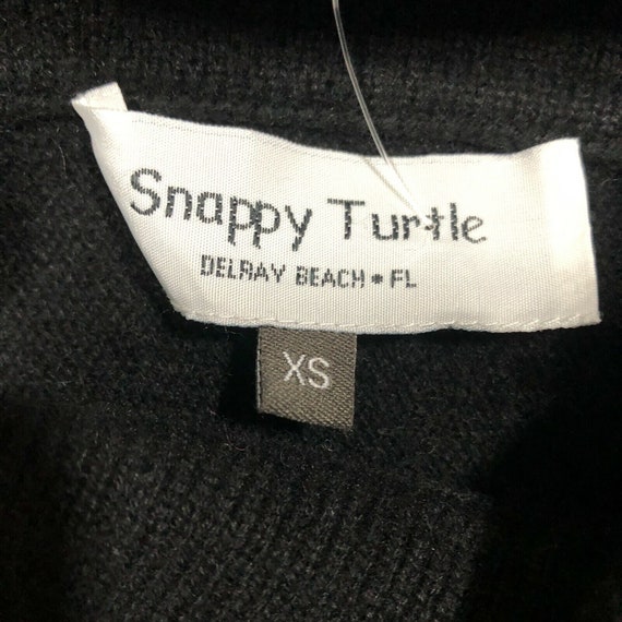 Snappy Turtle Delray Beach FL Poncho Sweater XS B… - image 2