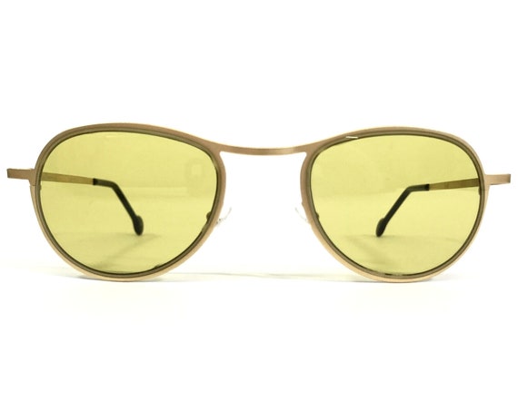Vintage la Eyeworks Sunglasses SLICK 555 Gold Rou… - image 2
