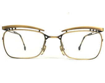 Vintage la Eyeworks Eyeglasses Frames FABIO 442 Antique Gold Eyebrows 50-20-130