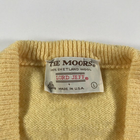 Vintage The Moors Lord Jeff Sweater Mens L Yellow… - image 4