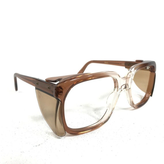 Vintage B9608 Safety Eyeglasses Frames Clear Brow… - image 2
