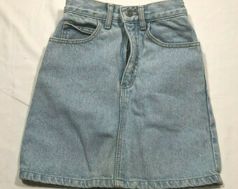 Vintage Guess Jeans by Georges Marciano Denim Skirt Womens 8 Light Blue USA Made